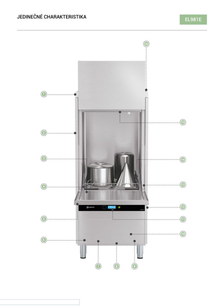 Umývačka čierneho riadu a prepraviek KRUPPS EL981E