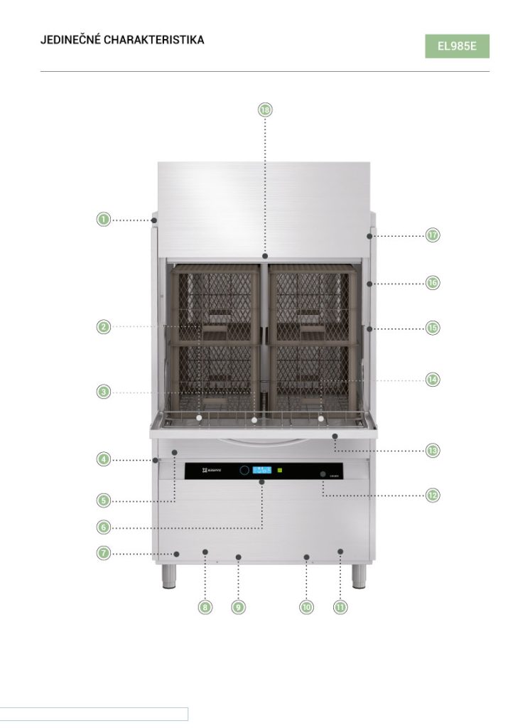 Umývačka čierneho riadu a prepraviek KRUPPS EL985E